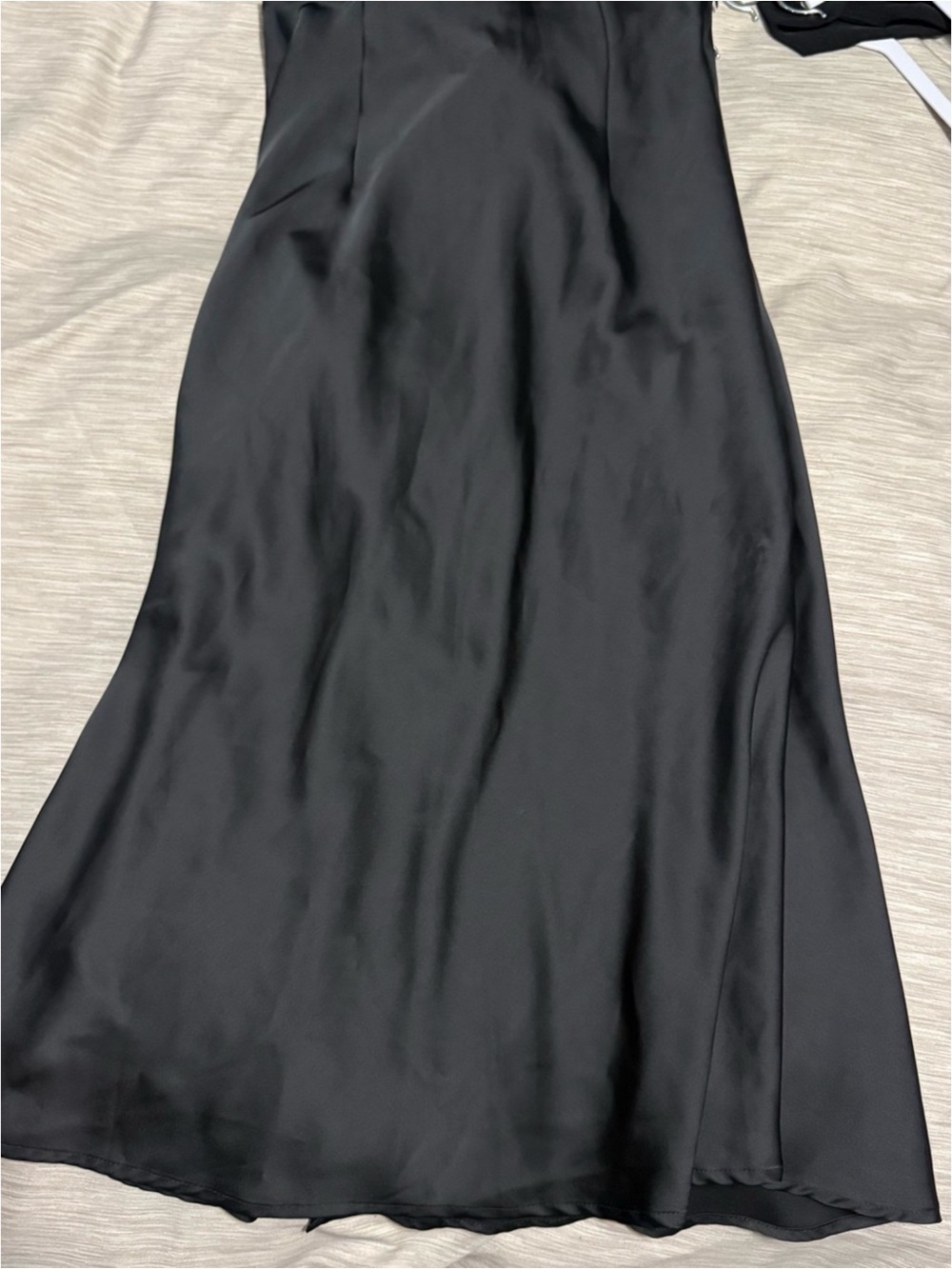 SHEIN Black Satin Maxi Skirt